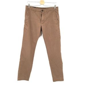 1901 Chinos Brown Ballard Slim Fit straight leg